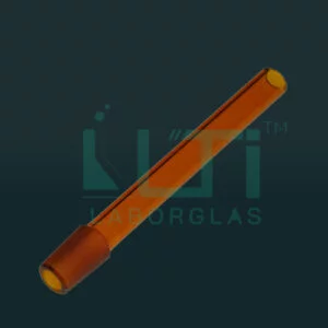 1170-ASTM AMBER MEDIUM LENGTH MALE INTERCHANGEABLE TAPER-GROUND JOINTS SINGLE