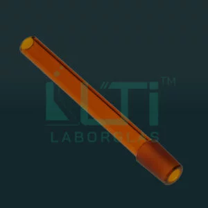 1180-ASTM AMBER SHORT LENGTH MALE INTERCHANGEABLE TAPER-GROUND JOINTS SINGLE