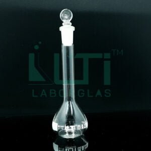 2947-CLEAR GLASS, NARROW MOUTH VOLUMETRIC FLASK WITH SOLID GLASS STOPPER, CLASS A, UNSERIALIZED WITH BATCH CERTIFICATE, ASTM E-288