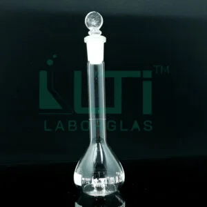 3160-CLEAR GLASS VOLUMETRIC FLASKS, CLASS A WITH GLASS STOPPER, DIN/ISO