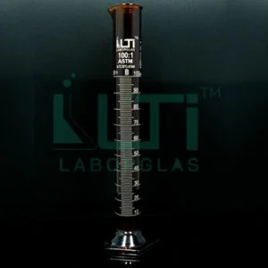 3620-AMBER GLASS, Measuring Cylinder Graduated Class B, Hex Base