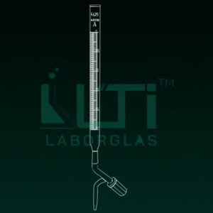 4050-ASTM, CLASS A BURETTE SCHELLBACH STRIPE, SERIALISED AND CERTIFIED, STRAIGHT BORE NEEDLE VALVE KEY STOPCOCK