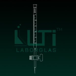 4190-CLEAR GLASS CLASS AS BURETTE, GLASS STOPCOCK WITH INDIVIDUAL CERTIFICATE DIN/ISO, USP