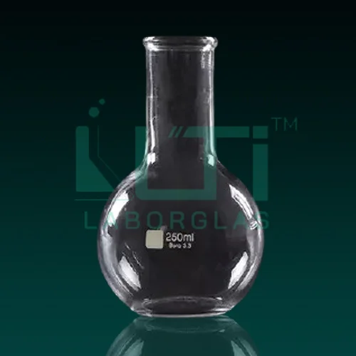 5550-Flask, Flat Bottom, Wide Neck, DIN/ISO