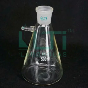 5770-Flask, Buchner, plain side arm and ground socket, ISO