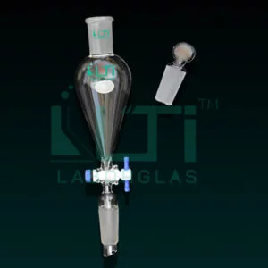 6840-Separating Funnel, Squibb, PTFE Plug with Lower Joint, ASTM