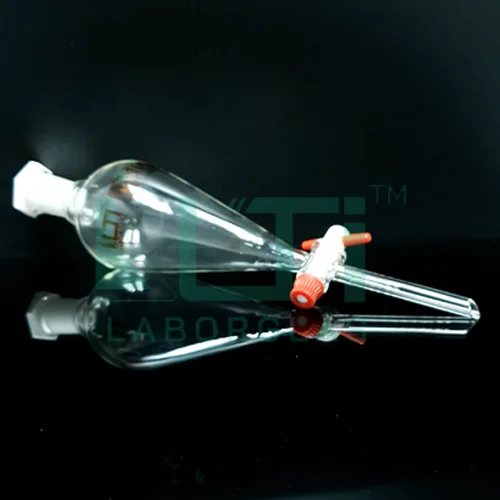 6900-Separating Funnel, Squibb shape, Without Graduation, PTFE Stopcock, ISO