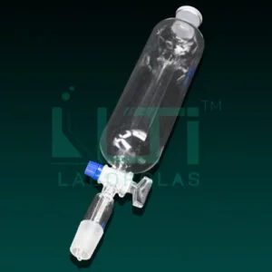 7050-Separating Funnel, Cylindrical with stem inside cone, Solid Glass Stopcock, DIN/ISO