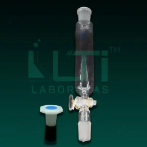 7160-Pressure Equalizing Funnels, Cylindrical, Solid Glass Stopcock, DIN/ISO