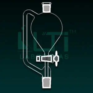 7180-Pressure Equalizing Funnels, Pear Shape, Solid Glass Stopcock, DIN/ISO