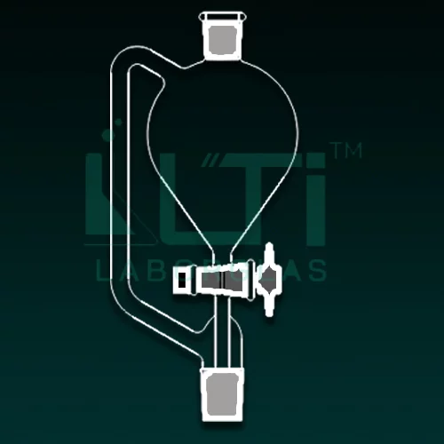 7180-Pressure Equalizing Funnels, Pear Shape, Solid Glass Stopcock, DIN/ISO