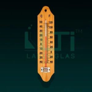 9330-THERMOMETER WALL, WOODEN BASE