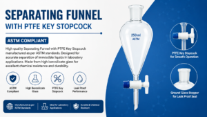 Separating Funnel with PTFE Key Stopcock ASTM