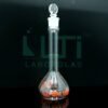 2680-CLEAR GLASS WIDE MOUTH HEAVY DUTY VOLUMETRIC FLASK WITH SOLID GLASS STOPPER, CLASS A, SERIALIZED WITH INDIVIDUAL CERTIFICATE ASTM E-288