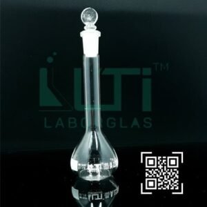 2735-CLEAR GLASS, QR. CODED VOLUMETRIC FLASK WITH SOLID GLASS STOPPER, CLASS A, SERIALIZED WITH INDIVIDUAL WORK CERTIFICATE ASTM E-288