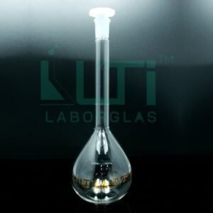 2820-CLEAR GLASS VOLUMETRIC FLASK WITH POLYETHYLENE STOPPER, CLASS A, UNSERIALIZED WITH BATCH CERTIFICATE ASTM E-288