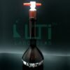 2840-AMBER GLASS WIDE MOUTH VOLUMETRIC FLASK WITH PTFE STOPPER, CLASS A, SERIALIZED WITH INDIVIDUAL CERTIFICATE ASTM E-288