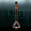 2941-AMBER GLASS, NARROW MOUTH VOLUMETRIC FLASK WITH SOLID GLASS STOPPER, CLASS A, SERIALIZED WITH INDIVIDUAL CERTIFICATE, ASTM E-288