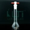 3004-CLEAR GLASS, NARROW MOUTH VOLUMETRIC FLASK WITH PTFE STOPPER, CLASS A WITH INDIVIDUAL CERTIFICATE (USP)