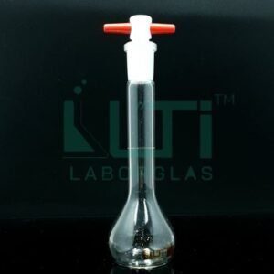 3004-CLEAR GLASS, NARROW MOUTH VOLUMETRIC FLASK WITH PTFE STOPPER, CLASS A WITH INDIVIDUAL CERTIFICATE (USP)