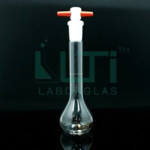3050-CLEAR GLASS VOLUMETRIC FLASK WITH PTFE STOPPER, CLASS A, USP STANDARD WITH INDIVIDUAL CERTIFICATE