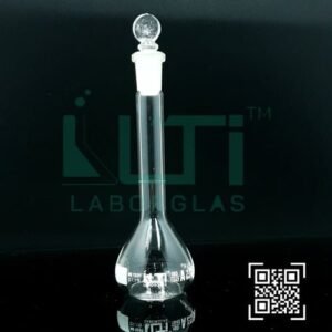 3095-CLEAR GLASS, QR. CODED VOLUMETRIC FLASK WITH GLASS STOPPER, CLASS A, USP STANDARD WITH BATCH CERTIFICATE