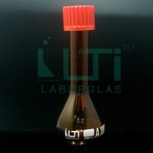 3121-AMBER, VOLUMETRIC FLASKS, CLASS A WITH GL THREAD, DIN/ISO
