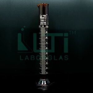 3600-AMBER GLASS, Measuring Cylinder Graduated, Hex Base, Class A, serialized, ASTM