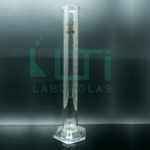 3630-CLEAR GLASS, Measuring Cylinder Graduated, Hex Base, Class A, serialized