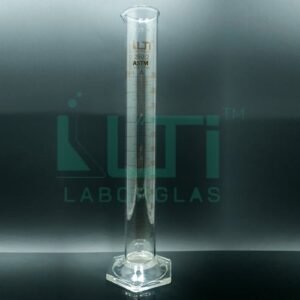 3690-CLEAR GLASS, Measuring Cylinder Graduated, Hex Base, Class A, serialized
