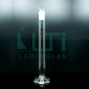 3850-Mixing Cylinder, Clear glass with Hexagonal base, Class-A, seriailzed, ASTM