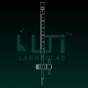 4150-ASTM, CLEAR GLASS, CLASS A BURETTE, SERIALISED AND CERTIFIED, STRAIGHT BORE PTFE STOPCOCK