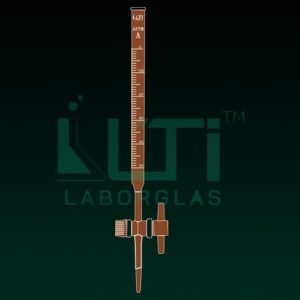 4270-ASTM, AMBER GLASS, CLASS A BURETTE, SERIALISED AND CERTIFIED, STRAIGHT BORE PTFE STOPCOCK