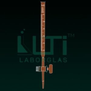4310-AMBER GLASS CLASS AS BURETTE, GLASS STOPCOCK WITH INDIVIDUAL CERTIFICATE DIN/ISO, USP