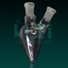 5710-Flask, Pear shape with Two Neck, DIN