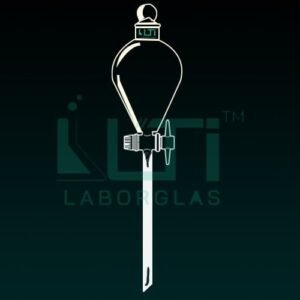 6810-Separating Funnel, Globe (Long Stem) with PTFE Plug, ASTM