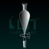 6860-Separating Funnel, Squibb shape, Without Graduation, Solid Glass Stopcock, ISO