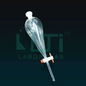 6910-Separating Funnel, Squibb shape, With Graduation, PTFE Stopcock, ISO