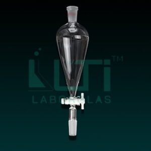 6980-Separating Funnel Pear shape with stem inside cone, PTFE Stopcock